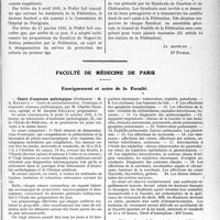 3044 - Page 3035 - Partie professionnelle, Hygiène, Assistance, Mutualité, Intérêts corporatifs, Variétés. Comptes rendus, documents, pièces officielles. Fédération des Syndicats médicaux d’Eure-et-Loir, Assemblée générale du 7 juin 1931 à l'Hôtel-Dieu / Faculté de médecine de Paris. Renseignement et actes de la Faculté