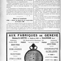 3059 - Page 3050-LXXIV - Correspondance. Fiscalité. Un médecin salarié n’est pas patentable / Baux et Locations. Point de départ de la majoration de 15 pour 100