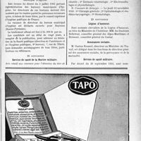 3066 - Page IX-3057 - A travers l’officiel. Assurances sociales / Hygiène publique / Service de santé de la Marine militaire / Légion d’honneur / Assurances sociales / Service de santé militaire
