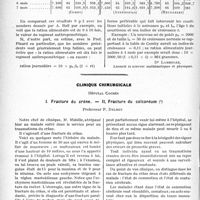 3077 - Page 3068 - Partie scientifique. Travaux Originaux. Les règles de l'alimentation du nourrisson normal / Clinique chirurgicale, Hôpital Cochin. Fracture du crâne. — Fracture du calcanéum, Professeur P. Delbet