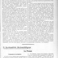 3084 - Page 3075 - Partie scientifique. Travaux Originaux. La petite chirurgie au goût du jour. La Chorée : infection du cavum, par le Dr A. Colin / L’Actualité Scientifique. La Presse. Prophylaxie de la diphtérie [(Journal de méd. et de chirurgie pratiques, 25 mars 1931.)]