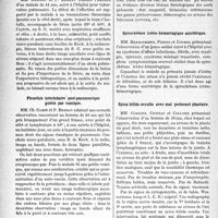 3089 - Page 3080 - Partie scientifique. L’Actualité Scientifique. Les Sociétés Savantes. Lyon. Société nationale de médecine et des Sciences médicales. Psoïtis au cours d’une ostéomyélite vertébrale / Société médicale des hôpitaux. Abcès du poumon guéri spontanément / Pleurésie interlobaire poste-pneumonique guérie par vomique / Plexalgies hypogastriques primitives / Spirochétose ictéro-hémorragique anictérique / Spina bifida occulta avec mal perforant plantaire