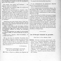 3094 - Page 3085 - Partie scientifique. L’Actualité Scientifique. Les Livres. A bord du Cuirassé « Gaulois », par Laurent Moreau, Librairie Payot, Paris / Les enfants qui vomissent, par Mm. Péhu et Bertoye, L’Expansion scientifique française / Les livres qui viennent de paraître...