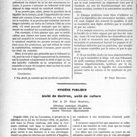 3101 - Page 3092 - Partie professionnelle, Hygiène, Assistance, Mutualité, Intérêts corporatifs, Variétés. Travaux Originaux. Assurances sociales. Légalité du versement par avance par les non syndiqués de la contribution en vue du contrôle syndical [Dr Paul Boudin] / Hygiène publique. Unité de doctrine, unité de culture, par le Dr René Martial