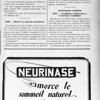 3122 - Page LXI-3113 - Correspondance. Questions médico-militaires. Annuités nécessaires pour être proposé pour la Légion d’honneur / Droit à la carte de combattant / Assurances sociales. Conditions d’admission à l’assurance facultative
