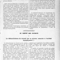 3154 - Page 3145 - Partie scientifique. Travaux Originaux. Clinique médicale. Sur la maladie bronzée d’Addison, Dr Poumailloux / Au chevet des patients. Le déclenchement du travail par la quinine, associée à l’extrait hypophysaire