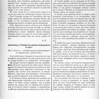3161 - Page 3152 - Partie scientifique. L’Actualité Scientifique. Les Sociétés Savantes. Paris. Rhumatisme chronique fibreux, sclérodermie et concrétions calcaires sous-cutanées, (Soc. méd. des hôp. de Paris ; 15-5-1931.) / Contribution à l’étiologie des glossites desquamatives en aires, (Société française de dermatologie et de syphiligraphie, janvier 1931.)