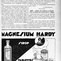 3200 - Page LXXI-3191 - Correspondance. Accidents. Certificat d’accident du travail et secret professionnel ; Injection antitétanique préventive / Droits du médecin à l’égard d’un accidenté du travail qu’il a soigné
