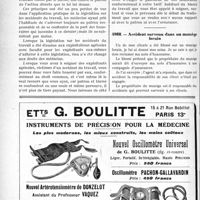 3201 - Page 3192-LXXII - Correspondance. Accidents. Droits du médecin à l’égard d’un accidenté du travail qu’il a soigné / Accident survenu dans un manège forain