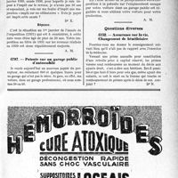 3252 - Page XLIII-3243 - Correspondance. Fiscalité. Déduction des appointements de la femme du médecin / Point de départ de la majoration pour les célibataires / Patente sur un garage public d’automobile / Questions diverses. Assurance sur la vie, Changement de bénéficiaire