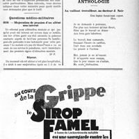3254 - Page XLV-3245 - Correspondance. Questions diverses. Sains à la victime d’une agression / Questions médico-militaires. Majoration de pension d’un aliéné non interné / Anthologie. Au vaillant travailleur, au docteur J. Noir