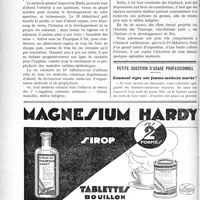 3265 - Page 3256-XII - A travers l’officiel. Le médecin colonial. Une conférence du Dr Abbatucci / Petite question d’usage professionnel. Comment signe une femme-médecin mariée ?