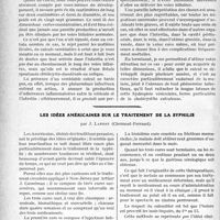 3281 - Page 3272 - Partie scientifique. Travaux Originaux. Clinique chirurgicale. Cholécystites calculeuses, M. J.-P. Tourneux / Les idées américaines sur le traitement de la syphilis, par J. Lafont