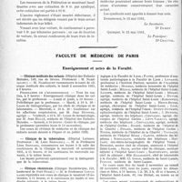 3313 - Page 3304 - Partie professionnelle, Hygiène, Assistance, Mutualité, Intérêts corporatifs. Variétés. Comptes rendus, documents, pièces officielles. Fédération des Syndicats médicaux du Finistère, première réunion de 1931, tenue le 10 mai à Landerneau / Faculté de médecine de Paris. Enseignement et actes de la Faculté