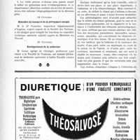 3337 - Page 3328-XII - A travers l’officiel. Service de santé de la marine militaire / Ministère du travail et de la prévoyance sociale / Enseignement de la médecine / Les blessés du poumon et la climatothérapie