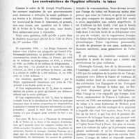 3341 - Page 3332 - Propos du jour. Les contradictions de l’hygiène officielle : le tabac