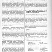 3352 - Page 3343 - Partie scientifique. Travaux Originaux. Les manifestations cliniques de l'atonie gastro-intestinale. Douleur. Distension abdominale. Aérogastrie et aérocolie. Ptose. Constipation habituelle, par le Dr G. Fischer. Dyspepsie hypostehénique / Atonie gastrique, suite de dilatation prolongée consécutive à un facteur pylorique