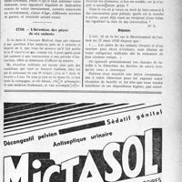 3388 - Page LIX-3379 - Correspondance. Questions médico-militaires. Droit à la carte et à la pension de combattant / Libération des pères de six enfants