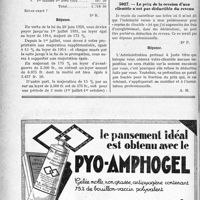 3395 - Page 3386-LXVI - Correspondance. Baux et Locations. Calcul du loyer prorogé / Fiscalité. Le prix de la cession d’une clientèle n’est pas déductible du revenu