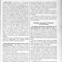 3428 - Page 3419 - Partie scientifique. L’Actualité Scientifique. Les Congrès. Journées médicales coloniales, (Suite). Maladies communes à l’homme et aux animaux