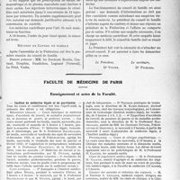 3454 - Page 3445 - Partie professionnelle, Hygiène, Assistance, Mutualité, Intérêts corporatifs, Variétés. Comptes rendus, documents, pièces officielles. Fédération des Syndicats médicaux de l’Eure, Assemblée générale du 28 juin 1931. Dangers des contaminations syphilitiques et autres / Faculté de médecine de Paris. Enseignement et actes de la Faculté