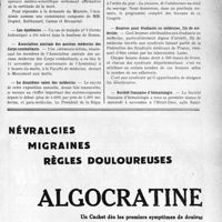 3476 - Page VII-3467 - Dernières nouvelles. Académie de médecine / Les épidémies / Association amicale des anciens médecins des Corps combattants / Le douzième salon des médecins / Le IIIe Congrès de l’École des parents / Bourses pour étudiants en médecine, fils de médecins / Société française d’hématologie