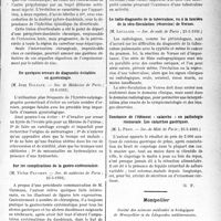 3504 - Page 3495 - Partie scientifique. L’Actualité Scientifique. Les Sociétés Savantes. Paris. Intoxication médicamenteuse aiguë accidentelle par le sulfate de zinc. Séquelles gastro-entérologiques, (Soc. de médecine de Paris ; 12-6-1931.) / De quelques erreurs de diagnostic évitables en gynécologie, (Soc. de Médecine de Paris ; 12-6-1931) / Sur les complications de la gastro-entérostomie, (Soc. de médecine de Paris ; 23-5-1931) / Réaction de Vernes à la résorcine, (Soc. de Médecine de Paris ; 23-5-1931.) / Le radio-diagnostic de la tuberculose, vu à la lumière de la séro-floculation (résorcine) de Vernes, (Soc. de méd. de Paris ; 23-5-1931.) / Constance de l’élément « catarrhe » en pathologie stomacale. Les catarrhes gastriques, (Soc. de Méd. de Paris ; 25-5-1931.) / Montpellier. Société des sciences médicales et biologiques de Montpellier et du Languedoc méditerranéen. Séance du 5 juin 1931