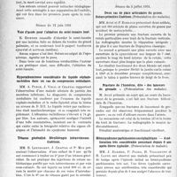 3505 - Page 3496 - Partie scientifique. L’Actualité Scientifique. Les Sociétés Savantes. Montpellier. Société des sciences médicales et biologiques de Montpellier et du Languedoc méditerranéen. Séance du 5 juin 1931 / Séance du 12 juin 1931 / Séance du 3 juillet 1931 / Séance du 10 juillet 1931