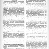 3507 - Page 3498 - Partie scientifique. L’Actualité Scientifique. Les Congrès. Journées médicales coloniales, (Suite). Pharmacologie