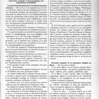 3508 - Page 3499 - Partie scientifique. L’Actualité Scientifique. Les Congrès. Journées médicales coloniales, (Suite). Pharmacologie / Protection sanitaire et démographique des populations autochtones