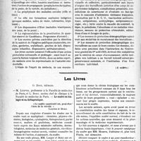 3509 - Page 3500 - Partie scientifique. L’Actualité Scientifique. Les Congrès. Journées médicales coloniales, (Suite). Protection sanitaire et démographique des populations autochtones / Les Livres. Le soufre en biologie et en thérapeutique, M. Loeper et L. Bory, O. Doin, éditeurs