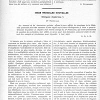 3521 - Page 3512 - Partie Professionnelle, Hygiène, Assistance, Mutualité, Intérêts corporatifs, Variétés. Travaux Originaux. Chronique médico-militaire. Les Liaisons, les Transmissions, la Hiérarchie. Les Appellations, la Tenue militaire, Médecin-Colonel Schickelé. Première Conférence de l’Union Fédérative des Médecins de Réserve. (19 octobre 1931.) [G. Duchesne] / Idées médicales nouvelles. Cliniques modernes, Dr Frumusan