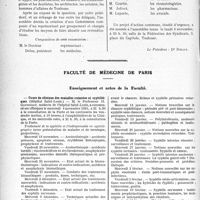 3531 - Page 3522 - Partie Professionnelle, Hygiène, Assistance, Mutualité, Intérêts corporatifs, Variétés. Comptes rendus, documents, pièces officielles. Syndicat des médecins de Toulouse / Faculté de médecine de Paris. Enseignement et actes de la Faculté