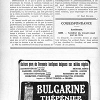 3537 - Page 3528-LXIV - A travers l’officiel. Assurances sociales. 1° Secret professionnel ; 2° visite de contrôle / Correspondance. Accidents. Accident du travail causé par un tiers