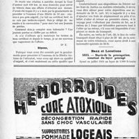 3539 - Page 3530-LXVI - Correspondance. Accidents. Accident du travail causé par un tiers / Médecine légale. Témoignage d’un médecin expert / Baux et Locations. Durée de la prorogation, montant du loyer prorogé