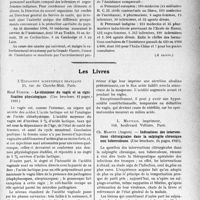3584 - Page 3575 - Partie Scientifique. L’Actualité Scientifique. Les Congrès. Journées médicales coloniales, (Suite). Assistance médicale aux calories / Les Livres. Le chimisme du vagin et sa signification physiologique, Raul Ulrich, L'Expansion scientifique française, Paris, 1931 / Indications des interventions chirurgicales dans la salpingite chronique non tuberculeuse, Ch. Martin, L. Mauvais, imprimeur, Paris, 1931
