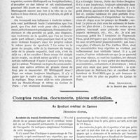 3603 - Page 3594 - Partie Professionnelle, Hygiène, Assistance, Mutualité, Intérêts corporatifs, Variétés. Travaux Originaux. Autour des théâtres. Au Casino de Paris. « Paris qui brille » / Comptes rendus, documents, pièces officielles. Au Syndicat médical de Cannes