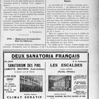 3614 - Page LXV-3605 - Correspondance. Assurances Sociales. Au sujet des soins préventifs / Règlement des honoraires dans les hôpitaux