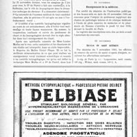3631 - Page 3622-X - Dernières Nouvelles. Grand diner d’automne de l'Union médicale latine (UMFIA) en l’honneur de la médecine et des médecins belges / Une conférence du Dr de Parrel sur le chant / A travers l’officiel. Enseignement de la médecine / Service de santé militaire