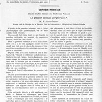3646 - Page 3637 - Partie Scientifique. Travaux Originaux. Les conditions biopsychologiques de la vie sociale. Des instincts à la Personnalité morale [J. Noir] / Clinique médicale, Hôpital Cochin. Service du Professeur Achard. La pression veineuse périphérique, M. F. Saint-Girons