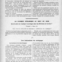 3649 - Page 3640 - Partie Scientifique. Travaux Originaux. Clinique médicale, Hôpital Cochin. Service du Professeur Achard. La pression veineuse périphérique, M. F. Saint-Girons / La clinique otologique au goût du jour. Quand peut-on employer la seringue dans les affections de l’oreille ?, d’après L. Beco. Que faut-il demander en principe au seringage de l’oreille ?. Les Indications du seringage