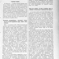 3652 - Page 3643 - Partie Scientifique. L'Actualité Scientifique. La Presse. Diagnostic de l’insuffisance pancréatique [(La Presse Médicale, 6 mai 1931.)] / L’allergie cutanée [(Bulletin médical, 25 juillet 1931.)] / Documents iconographiques, concernant l'évolution de six abcès gangréneux aigus, traités médicalement [(Archives médico-chirurgicales de l’appareil respiratoire, n° 6, 1930.)] / Quel est le produit de choix à employer dans la méthode de Sicard pour le traitement des varices ? [(La Presse Médicale, 2 mai 1931.)]