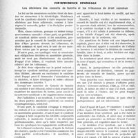 3667 - Page 3658 - Partie Professionnelle, Hygiène, Assistance, Mutualité, Intérêts corporatifs, Variétés. Travaux Originaux. L’actualité bibliographique. Le travail des malades et des infirmes, Dr G. Ichok [G. Duchesne] / Jurisprudence syndicale. Les décisions des conseils de famille et les tribunaux de droit commun [Dr Paul Boudin]