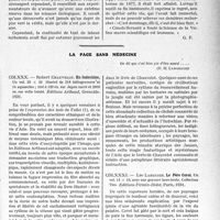 3672 - Page 3663 - Partie Professionnelle, Hygiène, Assistance, Mutualité, Intérêts corporatifs, Variétés. Assurance sociale maternité. L’oeuvre de Claude Bernard / La Page Sans Médecine
