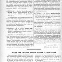 3673 - Page 3664 - Partie Professionnelle, Hygiène, Assistance, Mutualité, Intérêts corporatifs, Variétés. Assurance sociale maternité. La Page Sans Médecine / Autour des théâtres, cinémas, cirques et music halls