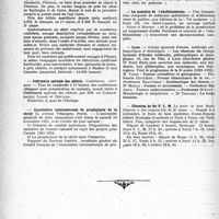 3679 - Page 3670 - Partie Professionnelle, Hygiène, Assistance, Mutualité, Intérêts corporatifs, Variétés. Reportage Professionnel. Nouvelles et Informations, (Voir les Dernières Nouvelles en tête des " Demi-Colonnes "). La XVIe croisière de "Bruxelles-médical." / Infirmerie spéciale des aliénés / Association internationale de prophylaxie de la cécité / La question de l’abolitionnisme / Lyon / Chemins de fer P. L. M