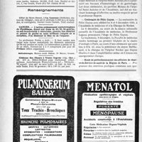 3695 - Page 3686-VI - Demandes et offres / Dernières Nouvelles. Les 90 ans du professeur Hayem / Centenaire de Félix Guyon / École de perfectionnement des officiers de réserve du Service de santé de la Région de Paris