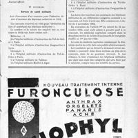 3700 - Page XI-3691 - A travers l’officiel. Soins aux pensionnés de guerre / Service de santé militaire