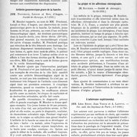 3719 - Page 3710 - Partie Scientifique. L'Actualité Scientifique. Les Sociétés Savantes. Paris. La lutte contre le trachome dans le Sud-Tunisien, (Académie de médecine ; 27-10-1931.) / Arthrite gonococcique grave de la hanche, (Société de chirurgie, 8-7-1931.) / La grippe et les affections chirurgicales, (Société de chirurgie ; 14-10-1931.) / L’athérome expérimental, (Soc. méd. des hôpitaux de Paris ; 3-7-1931.)