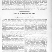 3752 - Page 3743 - Partie Professionnelle, Hygiène, Assistance, Mutualité, Intérêts corporatifs, Variétés. Travaux Originaux. Autour des théâtres. Un Taciturne [Dr G. Polème] / Faculté de médecine de Paris. Enseignement et actes de la Faculté